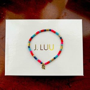 NEW Discontinued Peloton Logo J Luu Multi Color Bead Bracelet
